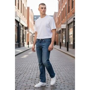 Levi Strauss 505 Mens Jeans Dark Wash‎ Straight Fit Size 38x32